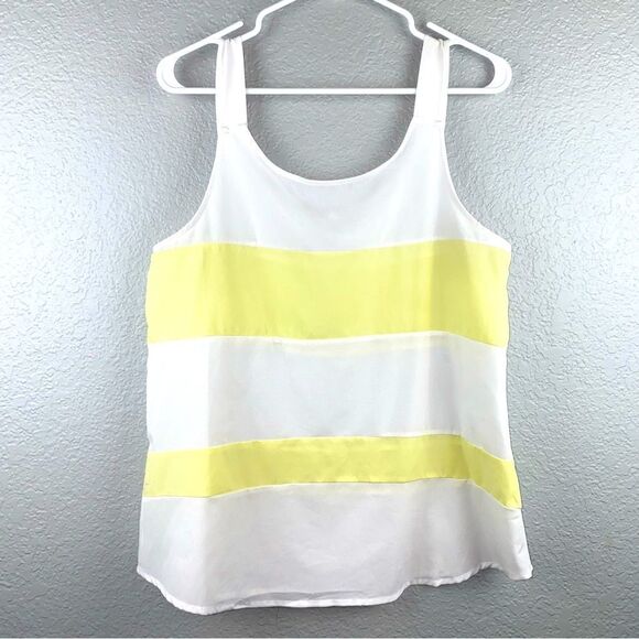 Demeanor Womens Striped Scoop Neck Sleeveless Pullover Camisole Tank Top Large - Picture 1 of 6